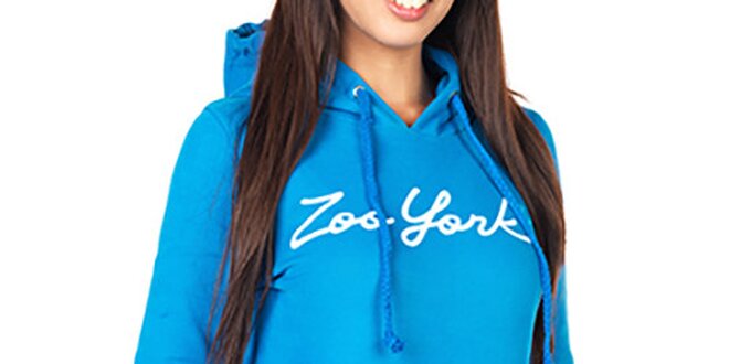 Dámska modrá mikina s klokankou Zoo York