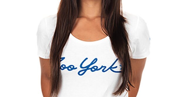 Dámske biele tričko s nápisom Zoo York
