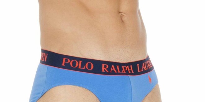 Pánske svetlo modré slipy s výšivkou Ralph Lauren