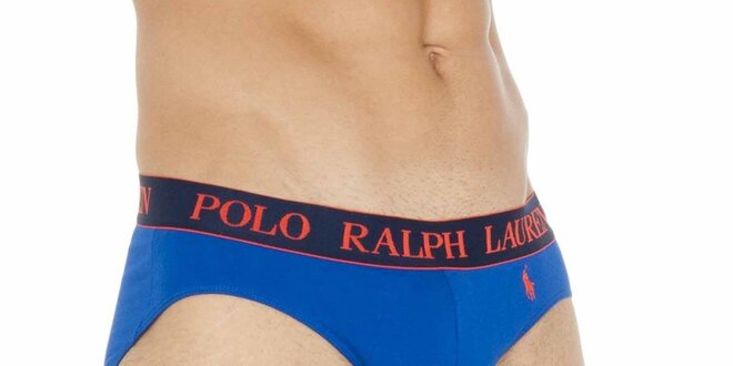 Pánske modré slipy s výšivkou Ralph Lauren