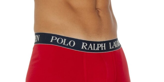 Pánske červené boxerky s výšivkou Ralph Lauren