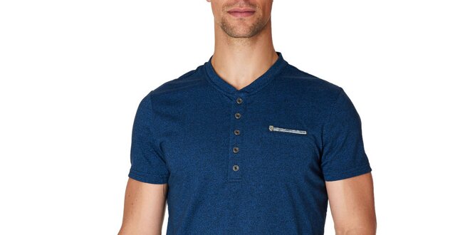 Pánske tmavo modré tričko s krátkym rukávom Paul Stragas