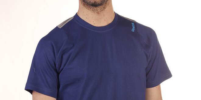 Pánske modro-šedé tričko s krátkym rukávom Reebok