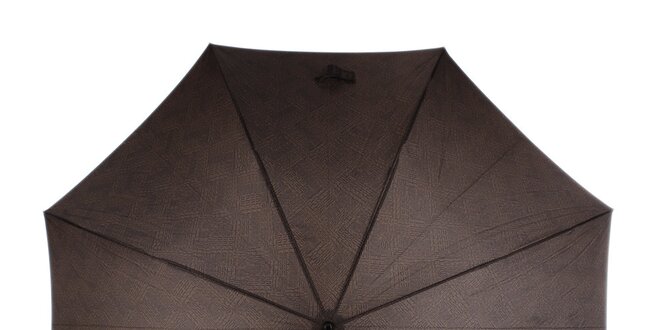Pánsky hnedý dáždnik s nápismi Ferré Milano