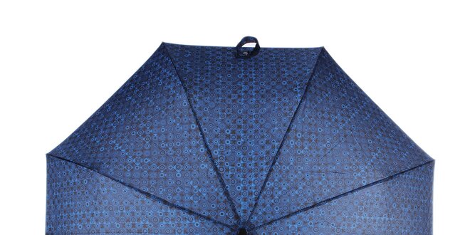 Pánsky modrý skladací dáždnik so vzorom Ferré Milano