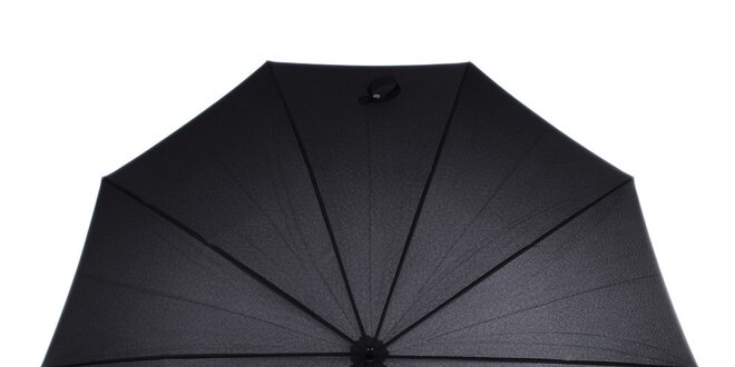 Dámsky čierny dáždnik s bambusovou rukoväťou Ferré Milano