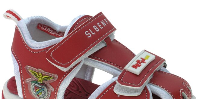 Detské červené kožené sandálky Beppi