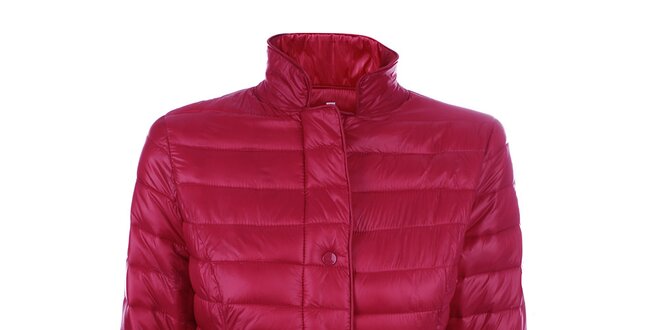 Dámska červená prešívaná bunda so stojačikom DJ85°C