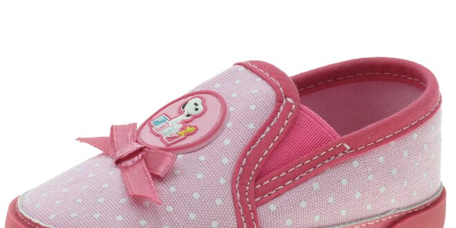 Detské ružové bodkované topánočky Beppi