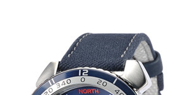 Pánske modré oceľové hodinky Sector s koženým remienkom
