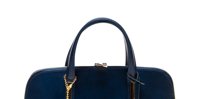 Dámska modrá kufríková kabelka Carla Ferreri