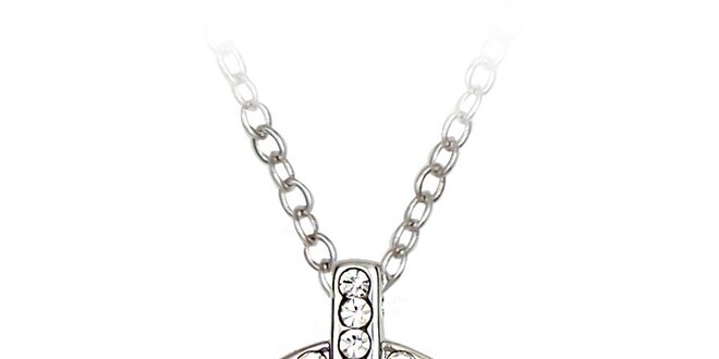 Dámsky náhrdelník s guľatým príveskom a kryštáľmi Swarovski Mileyna Accesories