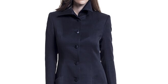 Dámsky čierny bavlnený kabát Lora Gene