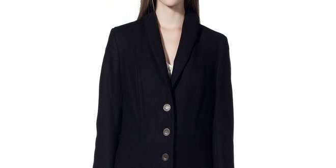 Dámsky vlnený kabát v čiernej farbe Lora Gene