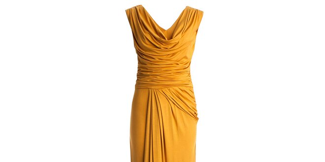 Dámske šafránovo žlté dlhé šaty CeMe London