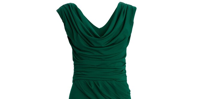 Dámske zelené šaty s vodovým výstrihom CeMe London