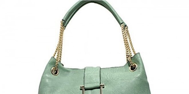 Dámska zelená kabelka s retiazkovými pútkami Bessie