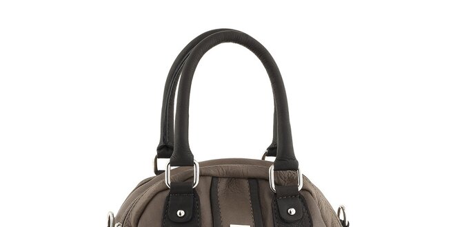Dámska kožená kabelka s tmavšími prvkami Valentina Italy