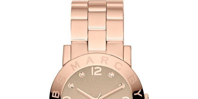 Dámske hodinky vo farbe ružového zlata Marc Jacobs