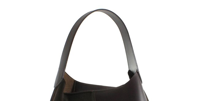 Dámska tmavo hnedá kabelka so semišovými prvkami Florence Bags