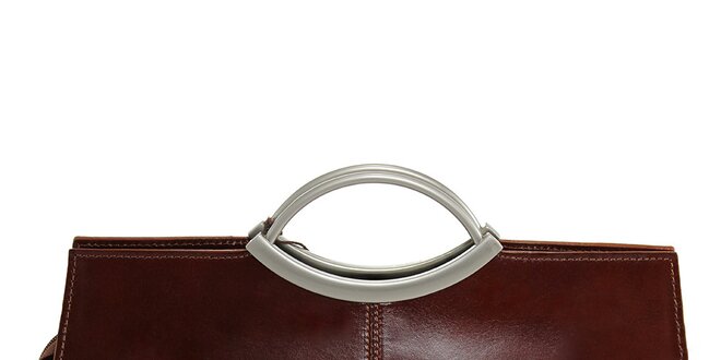 Dámska hnedá obdĺžniková kabelka Florence Bags