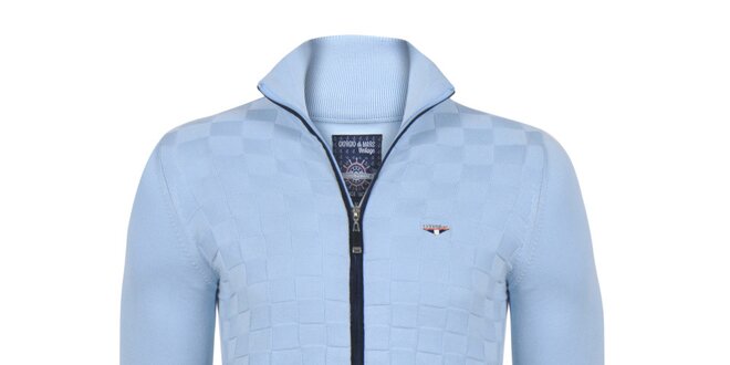 Pánsky modrý sveter na zips Giorgio di Mare