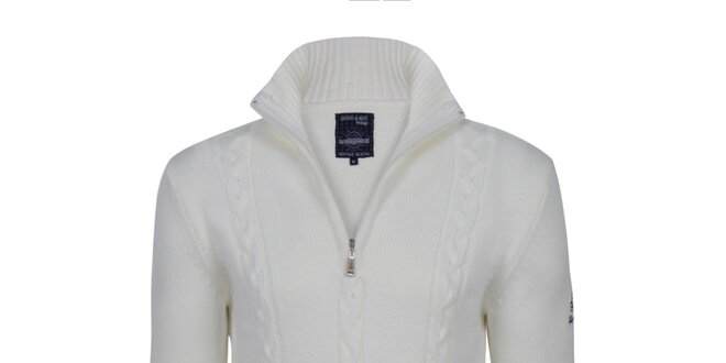 Pánsky biely vzorovaný sveter so stojáčikom Giorgio di Mare