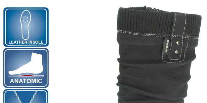 Dievčenské čierne topánky so sponou Beppi