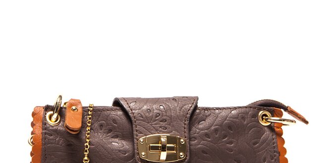 Dámska malá hnedá kabelka so vzorom Isabella Rhea
