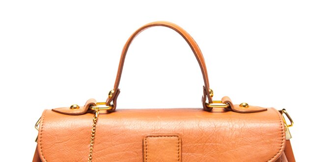 Dámska kožená kabelka so zlatým zámčekom Isabella Rhea
