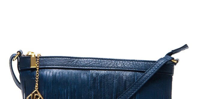 Dámska tmavo modrá kabelka so strapcami Isabella Rhea