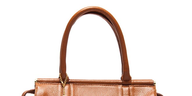 Dámska koňakovo hnedá kufríková kabelka Isabella Rhea