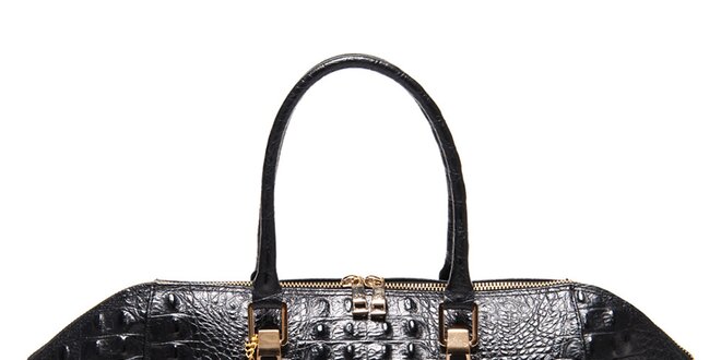 Dámska čierna kabelka s plastickým vzorom Isabella Rhea