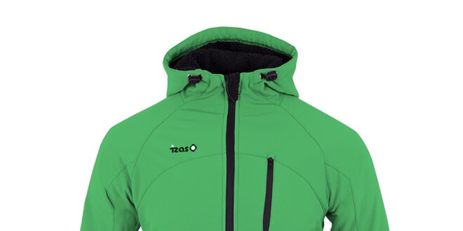 Dámska zelená softshellová bunda s náprsným vreckom Izas