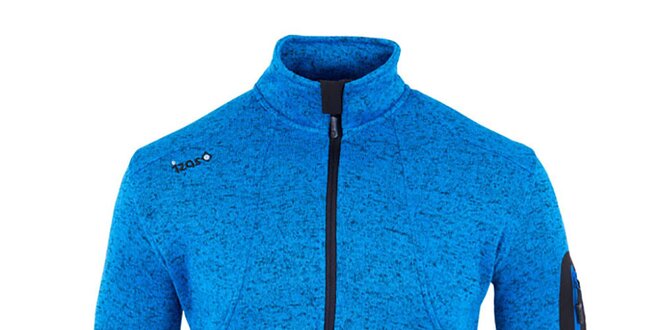 Dámska modrá melírovaná fleecová bunda Izas