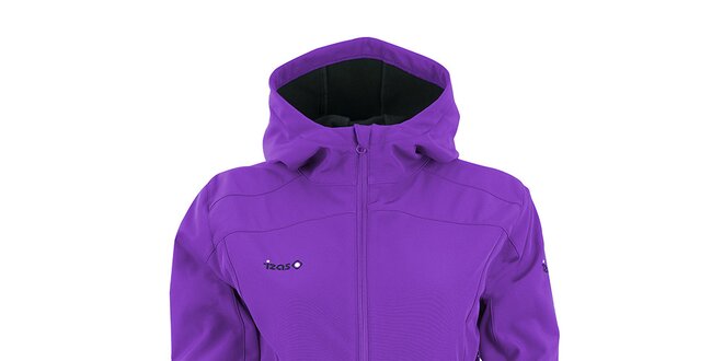 Dámska fialová softshellová bunda s kapucňou Izas