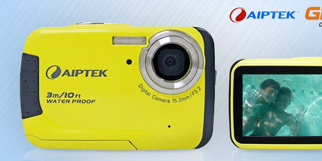 Kompaktný digitálny vodotesný fotoaparát Aiptek