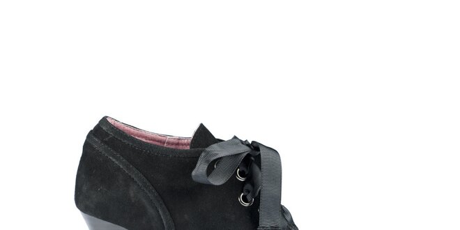 Dámske čierne semišové topánky Lise Lindvig