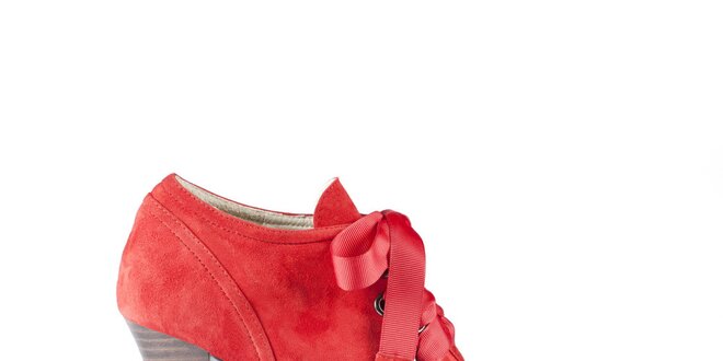 Dámske červené semišové topánky Lise Lindvig