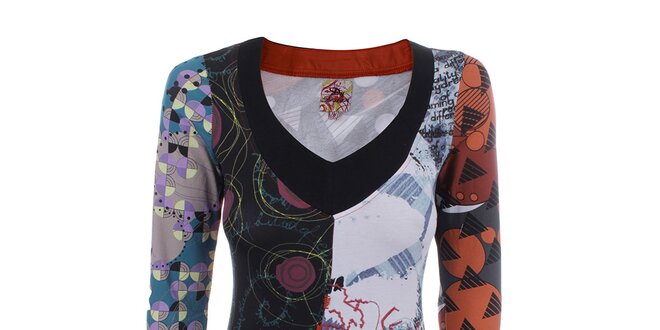 Dámske bavlnené šaty s farebnou potlačou Dislay DY Design