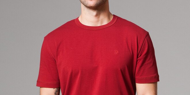 Pánske červené tričko s krátkym rukávom Pietro Filipi