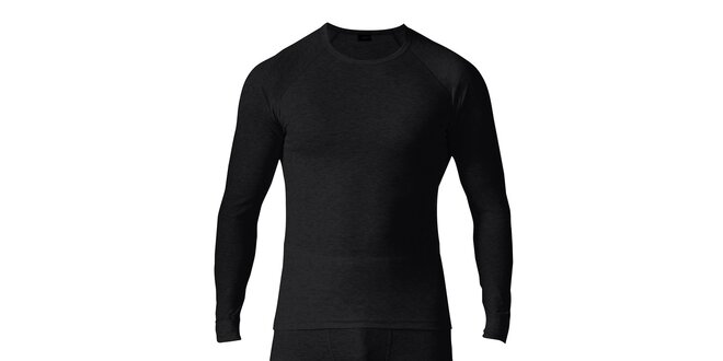 Pánský čierny set spodnej bielizne - tričko a nohavice Bergson