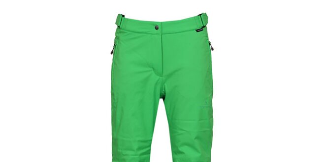 Dámske zelené lyžiarske nohavice s membránou Bergson
