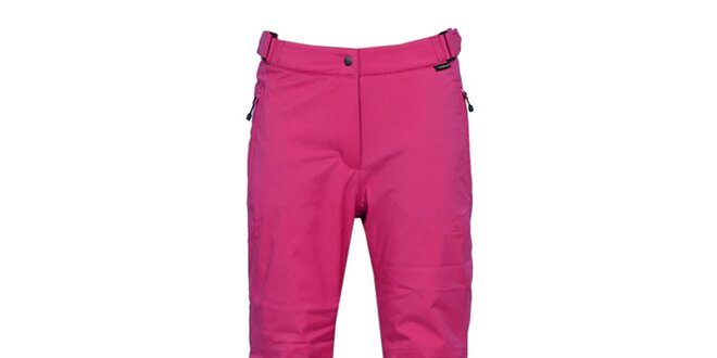 Dámske tmavo ružové lyžiarske nohavice s membránou Bergson
