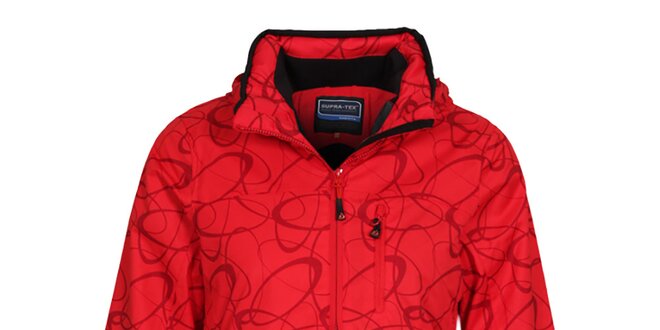 Dámska červená lyžiarska bunda so vzorom Bergson