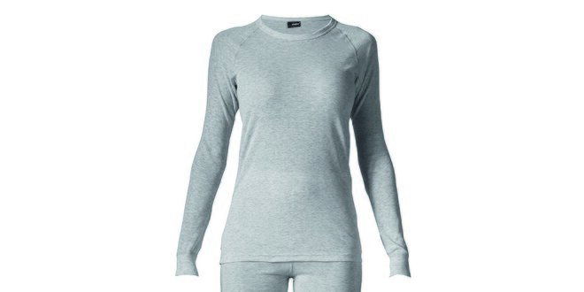 Dámsky svetlo šedý set spodnej bielizne - tričko a nohavice Bergson
