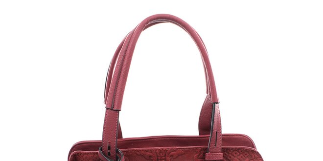 Dámska červená kabelka so vzorom Bessie