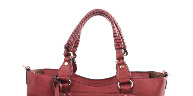 Dámska červená kabelka s malým vreckom Bessie