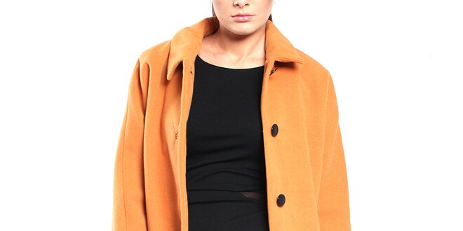 Dámsky broskyňový retro kabát Vera Ravenna