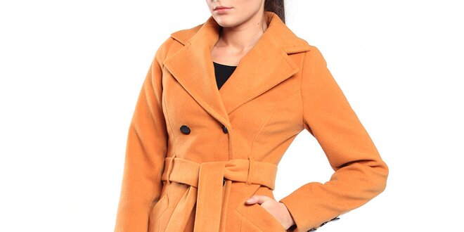 Dámsky oranžový kabát Vera Ravenna